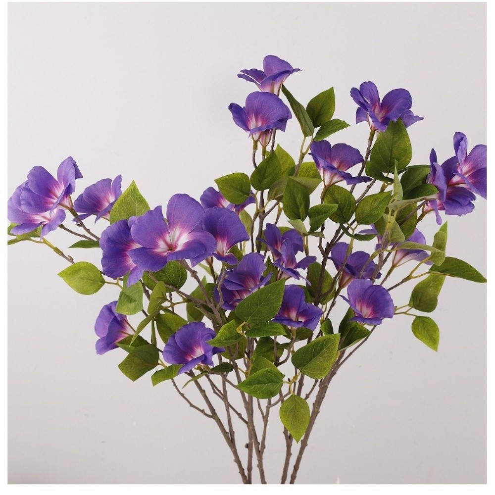 Flower Arrangement Long Branch Artificial Viola Tricolor Flower Plastic ...