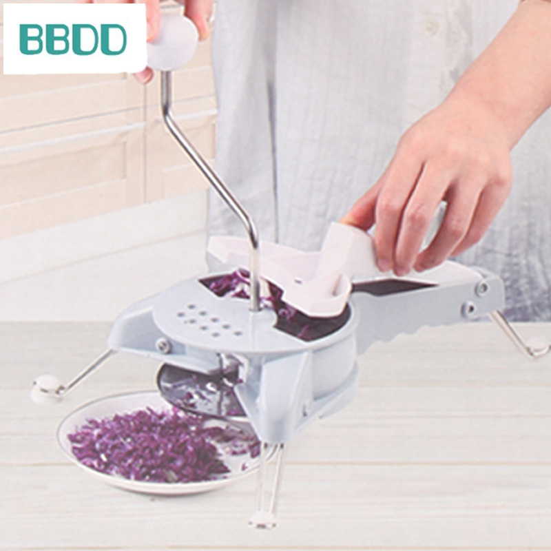 Dụng cụ cắt rau đa chức năng, Máy hủy khoai tây tay quay, bảo vệ tay nhà bếp, tạo tác, băm nhỏ và thái lát