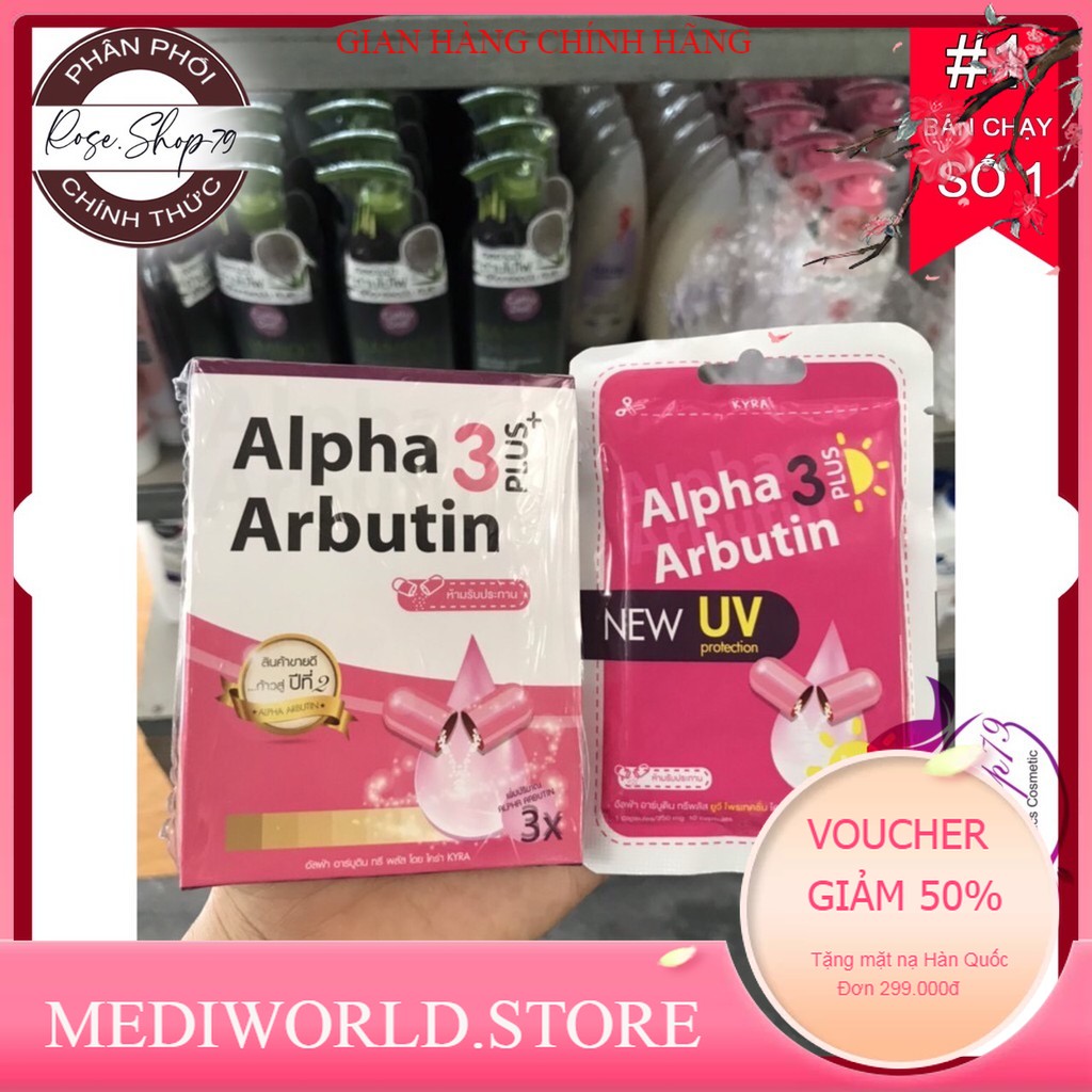 Hộp kích trắng Alpha Arbutin 3 plus Thái Lan