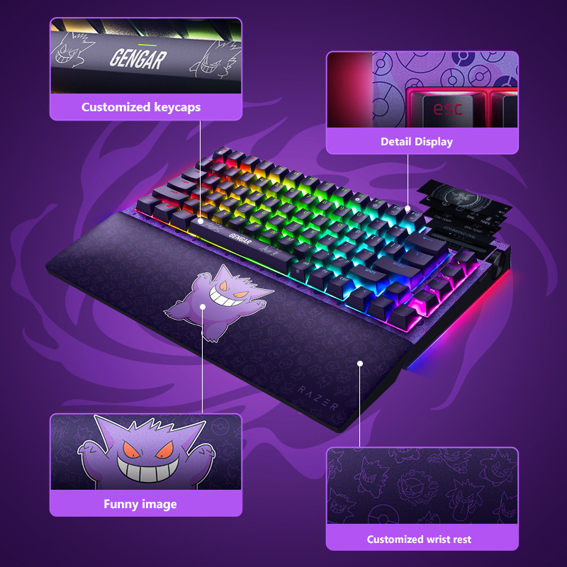 Original Razer Blackwidow V4 Pro - Gengar Limited Edition