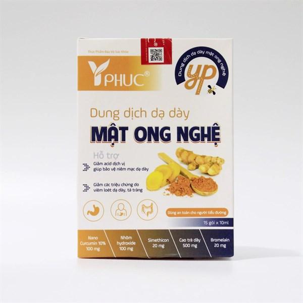 Dung dịch dạy dày mật ong nghệ y phúc hộp 15 gói 10ml bảo vệ niêm mạc dạ dày