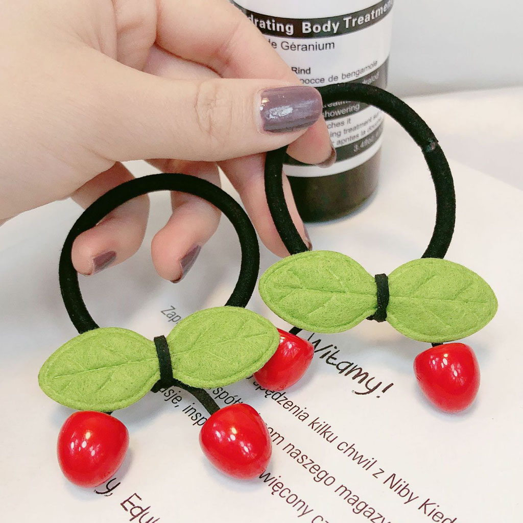 [HCM] [SET 2] Dây cột tóc Cherry Lá Cây siêu xinh
