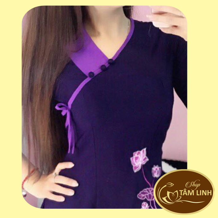Đồ Lam Đi Chùa _Mẫu Tim Nơ