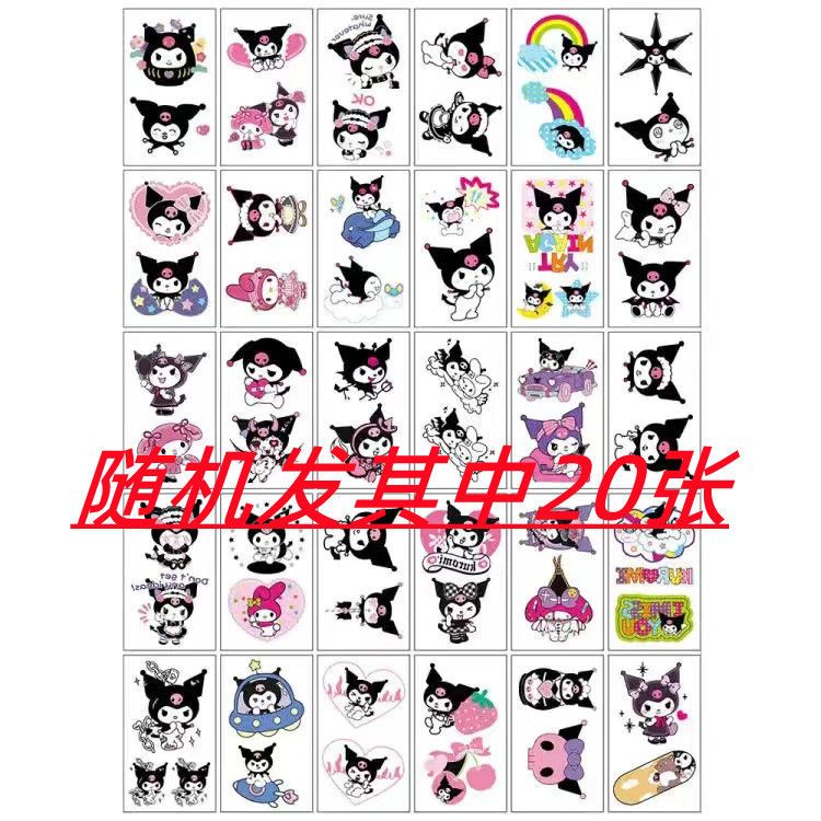 GFY Stickers Hello Kitty Melody Sanrio Kuromi Waterproof Long Lasting Tattoo Sticker Washable Cartoon Cute Student Little Fresh