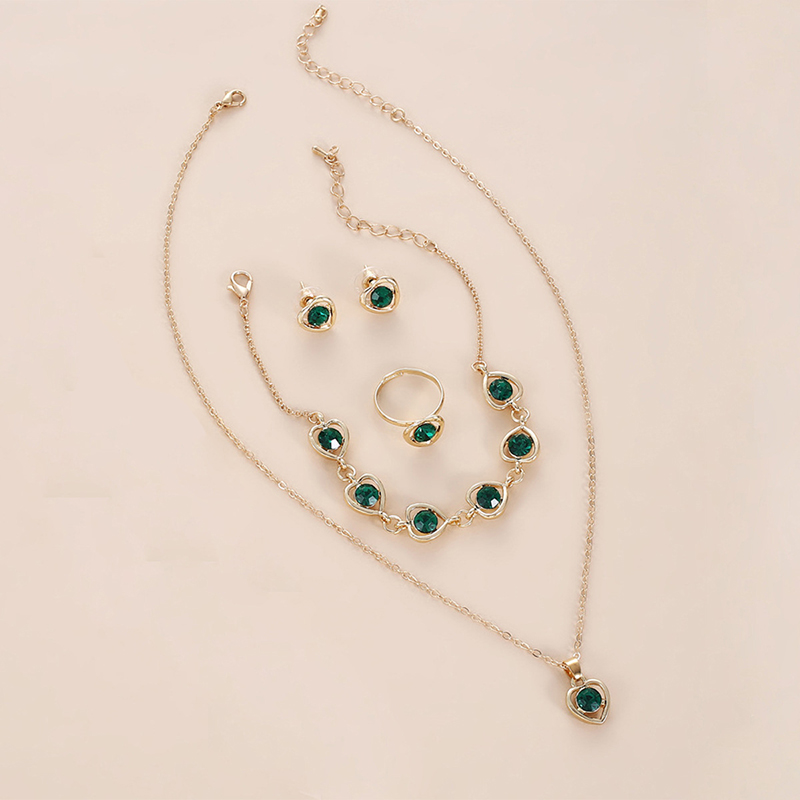 5Pcs%20Luxury%20Heart%20Shape%20Jewelry%20Sets%20Of%20Necklace%20Ring%20Earrings%20Bracelet%20For%20Women%20Bridal%20Wedding%20Accessories%20Anniversary%20Gifts%20Mzea%20-%20Image%203