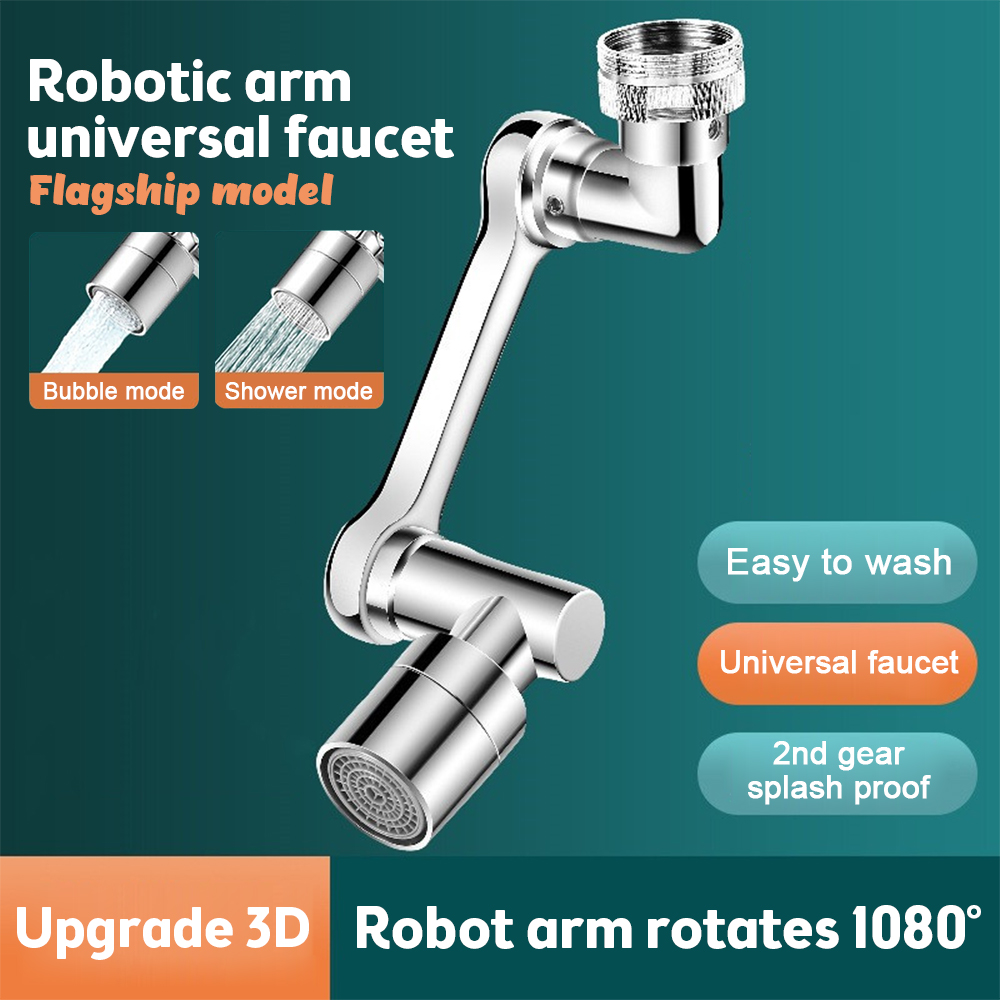 DM 1080° Universal Rotating Faucet Extender Large Angle Rotating Robot ...