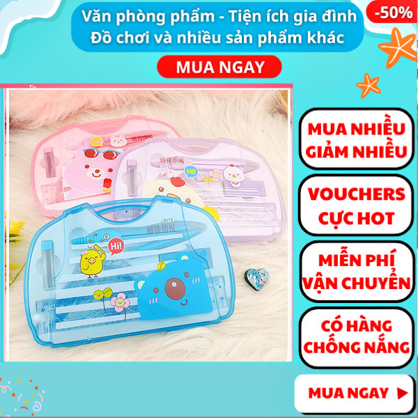 Bộ Compa thước kẻ cực đẹp tiện lợi và giá rẻ ( chọn mẫu nam hoặc nữ ), đồ dùng học tập, Nguyễn Thùy Store
