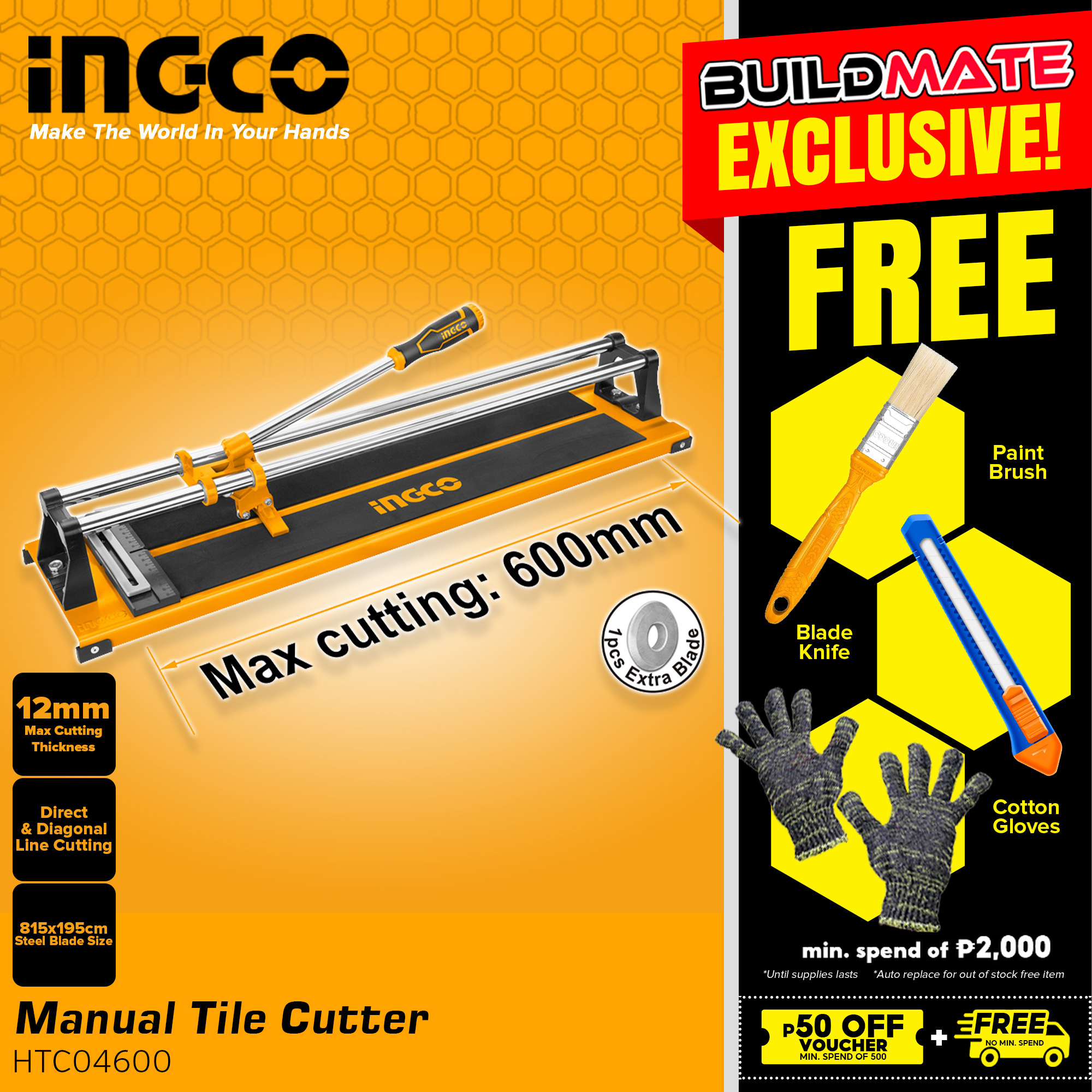 Ingco deals tile cutter