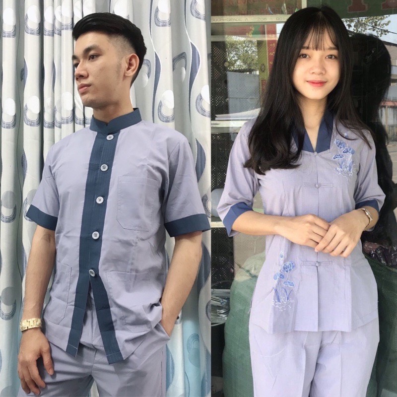 Đồ lam đi chùa # lãnh tụ phối nam, la hán phối nữ # mẫu cặp
