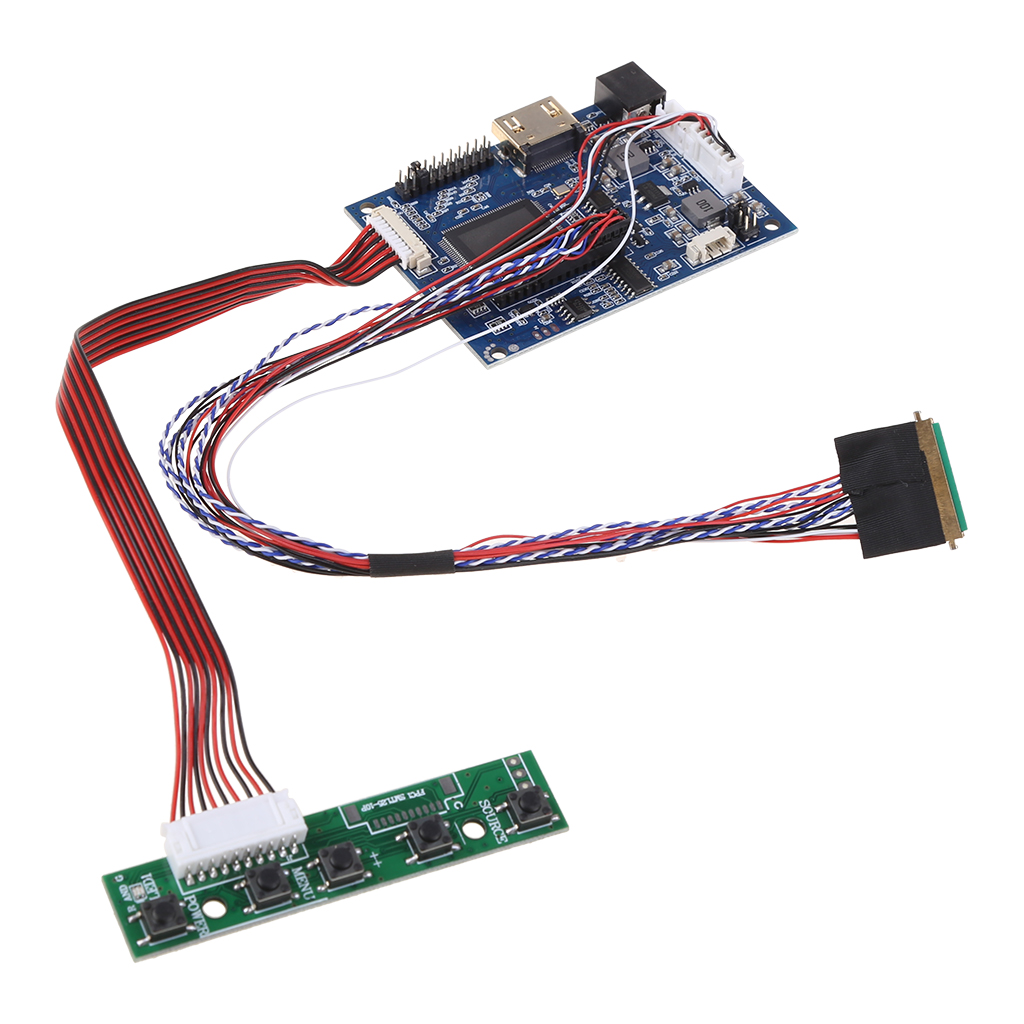 1 Bộ HDMI tương thích LVDS Bảng điều khiển 40pin bộ cáp cho Raspberry Pi 3 hỗ trợ hai màu đèn báo LED hiển thị