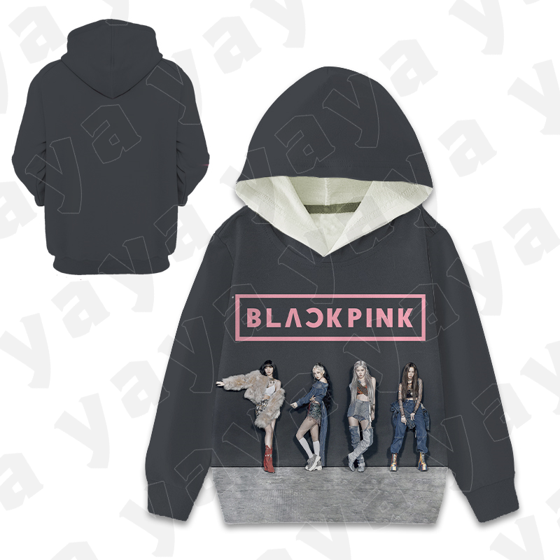 Blackpink Printed Hooded Sweater Cute Children Kids Comfortable Winter Children's Clothing Jacket Hoodie
