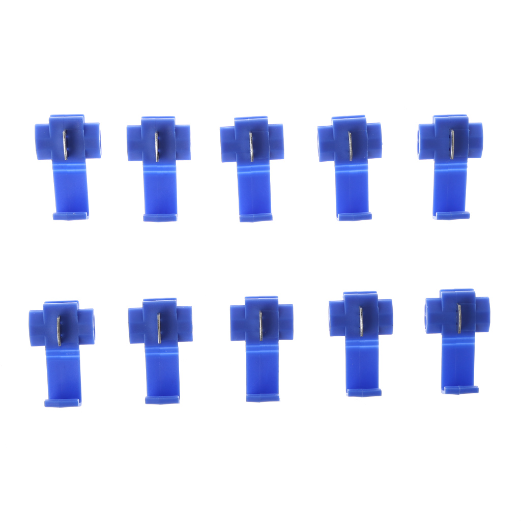 10Pcs Electrical Cable Wiring Connectors 2 Pin for T Shape Wire Cable Terminals Clip Quick Splice Clips