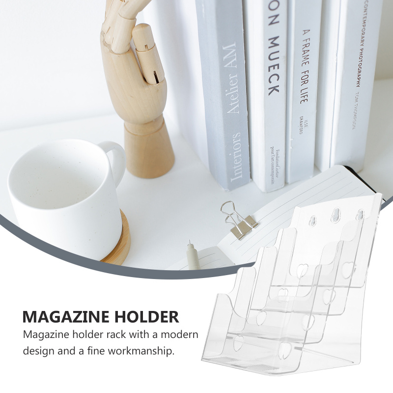 HOMEMAXS Wall Mounted Holder Display Stand Document Holder Magazine File Holder Office Booklet Desk