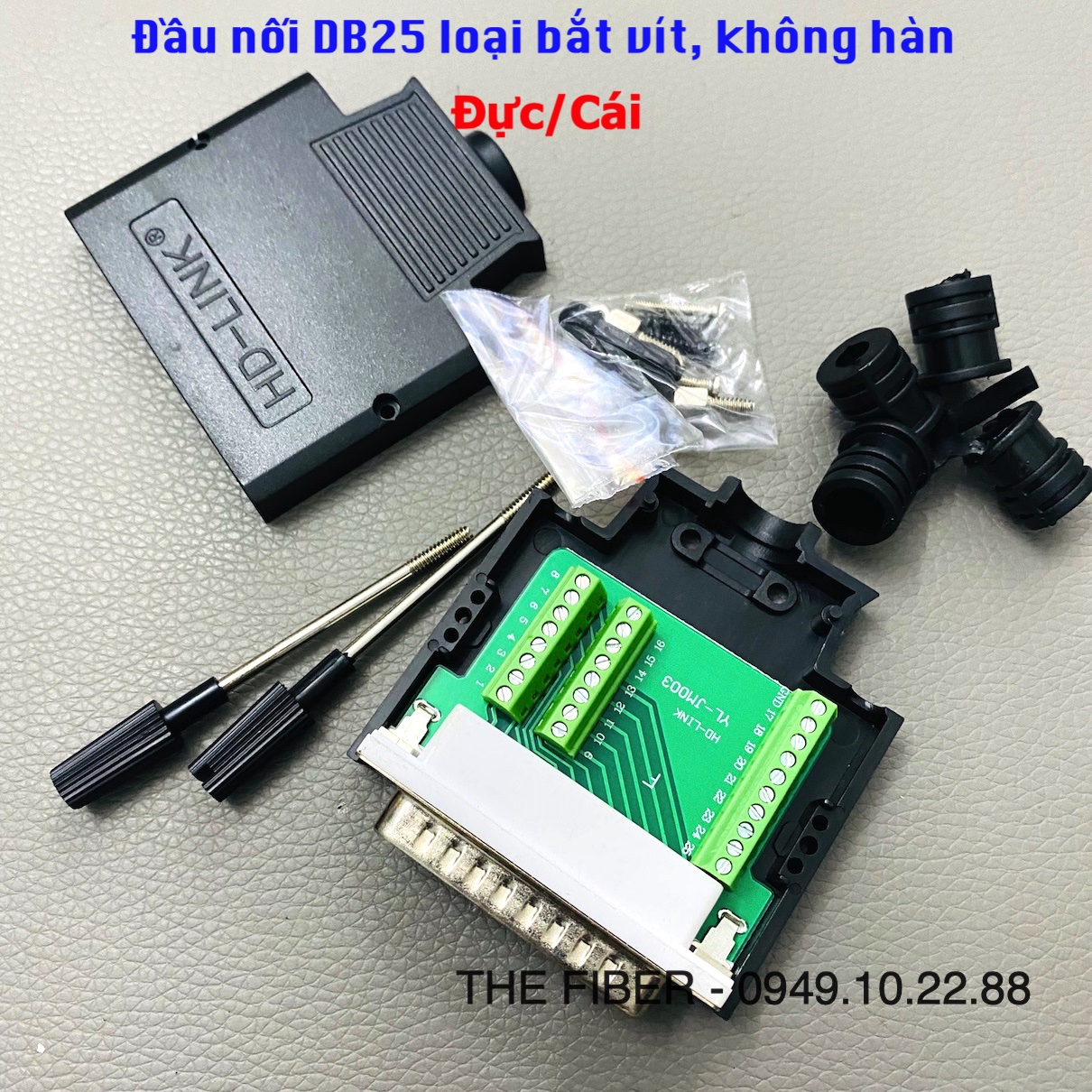 Đầu Jack DB25 không hàn đầu Đực/Cái - Dòng cao cấp