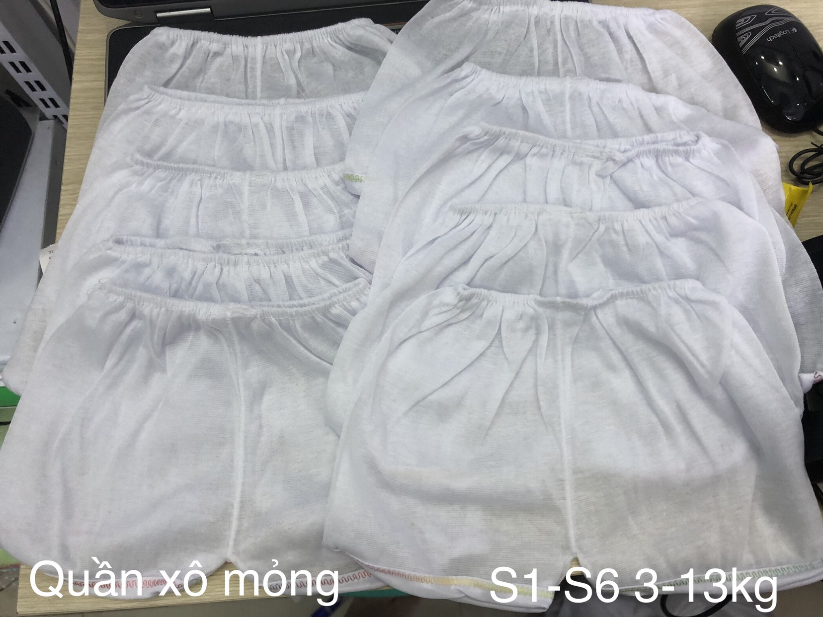 combo 10 quần đùi cotton mỏng cho bé