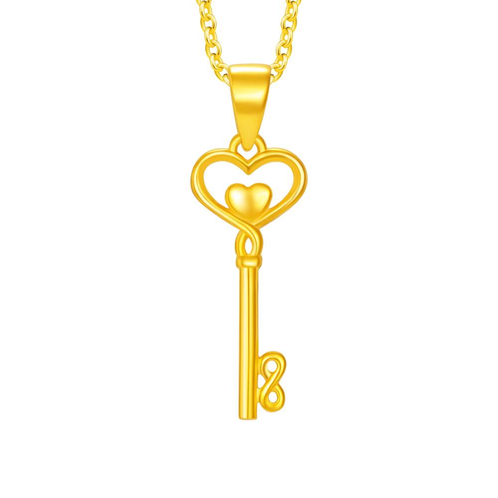 infinity heart key necklace