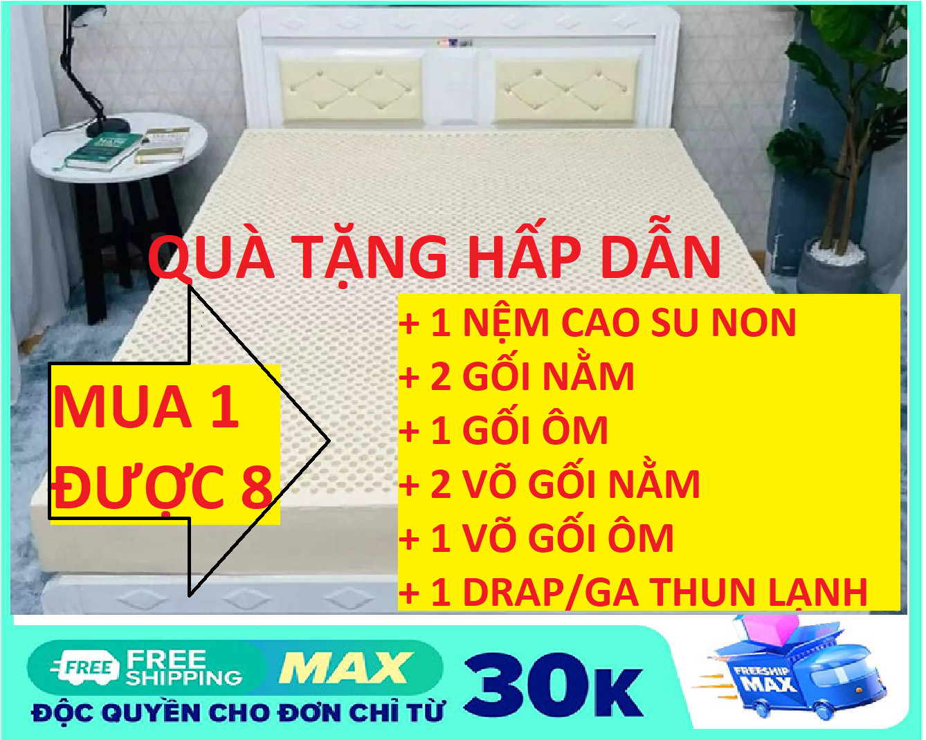 * nệm cao su non american loại cao cấp - bảo hành 15 năm