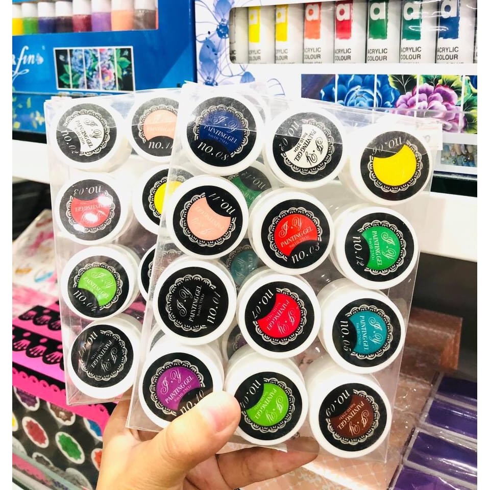 [HCM]Set Gel Vẽ Chuyên Dụng 12 Hũ (set 12 màu)