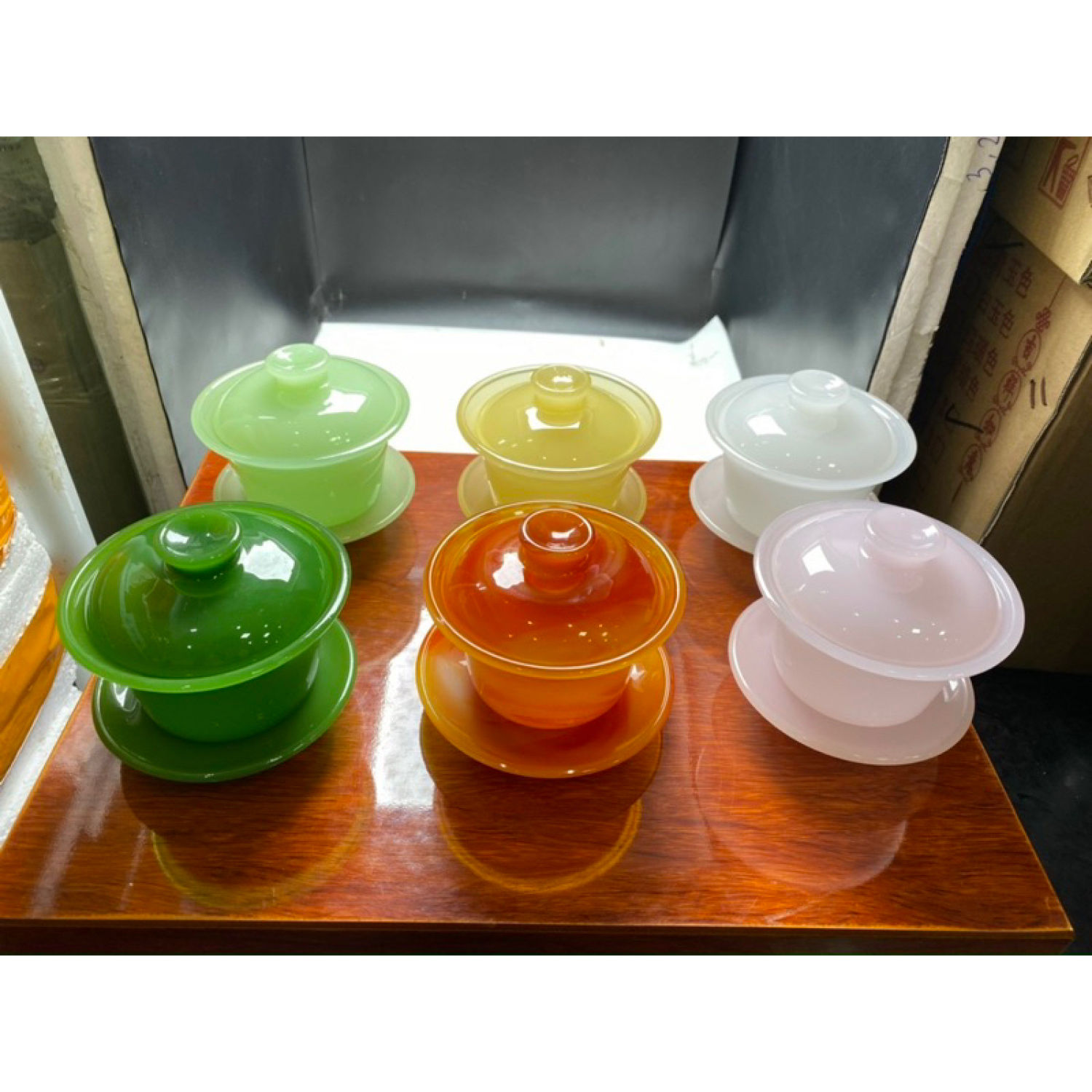 Tách trà, ly trà cung đình, đá mã nao 12cm hàng cao cấp
