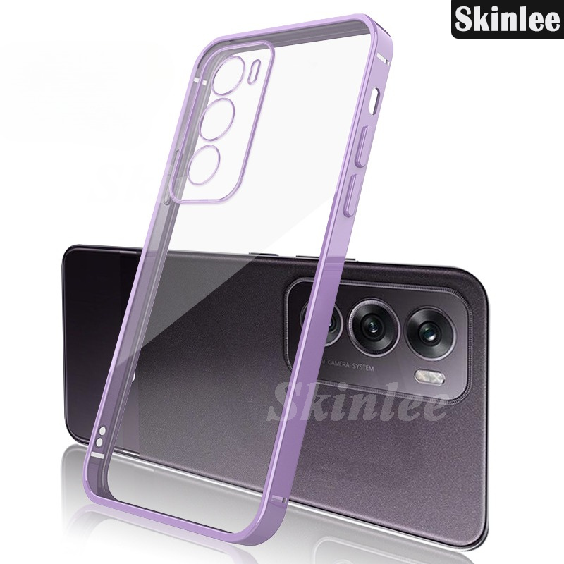 Phone case For OPPO Reno 12 Back cover Transparent Clear Plating Electroplate Shining Clear Soft Cover For OPPO Reno12 Pro Cover cases.