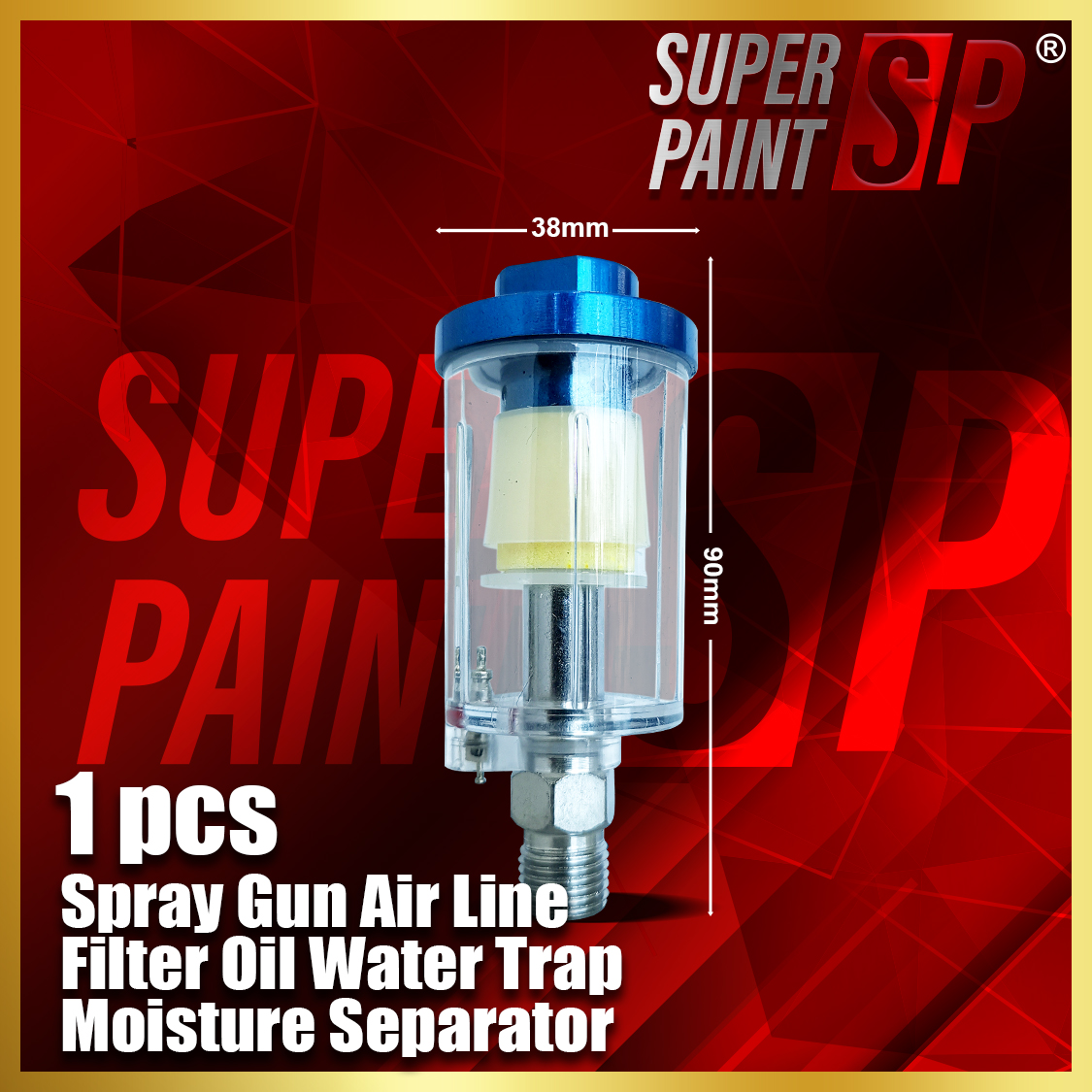 1/4" Air Regulator Air Line Filter Oil Water Trap Moisture Separator