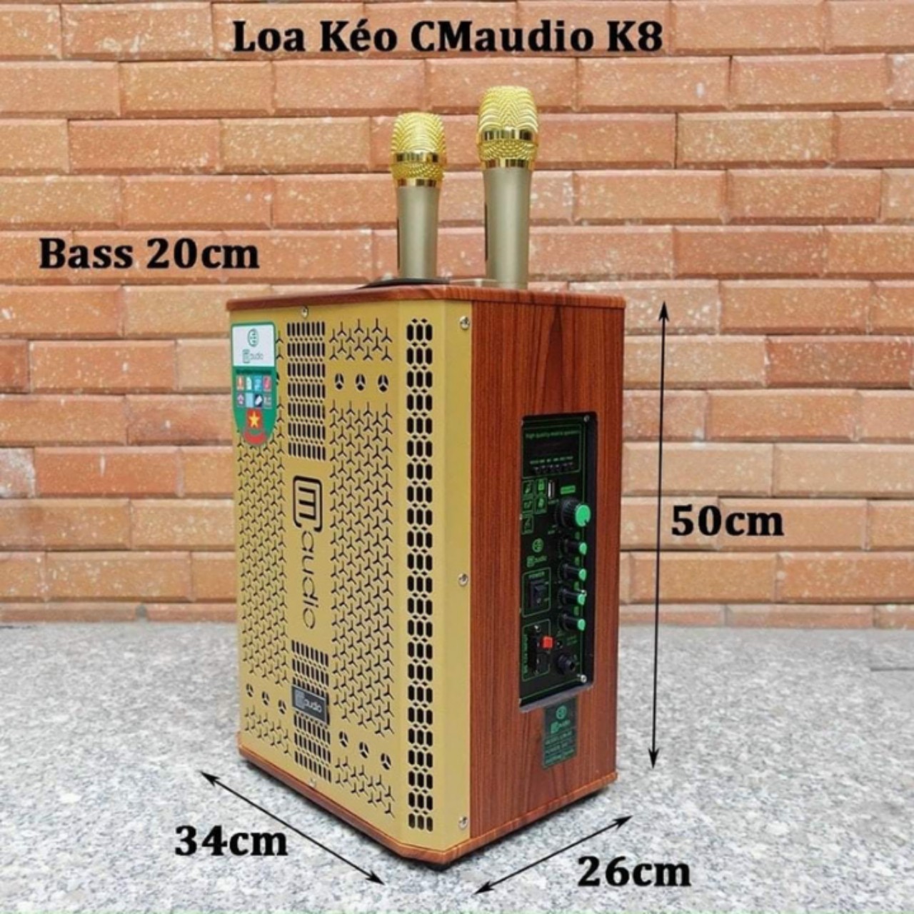 Loa Kéo Bluetooth CM Audio K8 - Bass 20 , K10 - Bass 30, Âm Thanh Sống Động, Tặng 2...