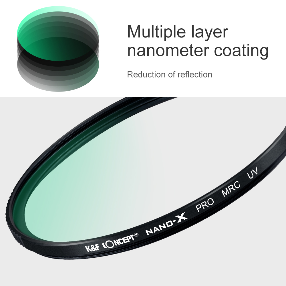 K&F Concept 95mm MC UV Protection Filter 18 Multi-Layer Coated HD/Waterproof/Scratch Resistant UV Filter with Nano-X tech Coating Ultra-Slim UV Filter for 95mm Camera Lens