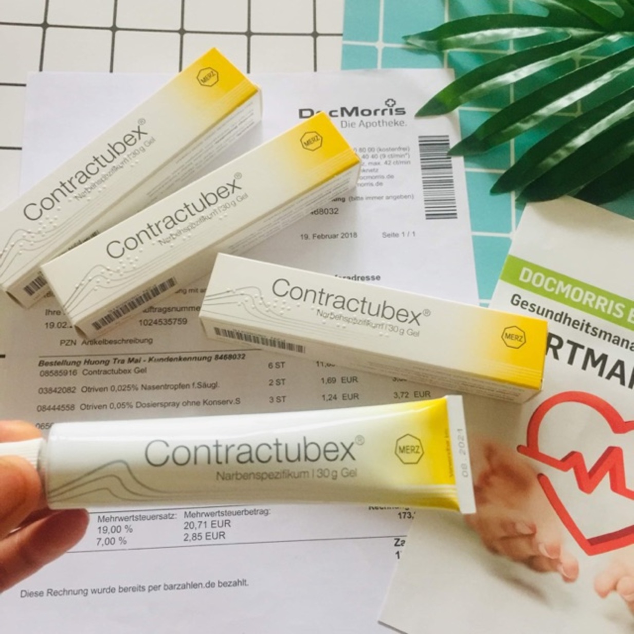 Kem làm mờ sẹo lồi, sẹo phì đại Contractubex 30g, Đức