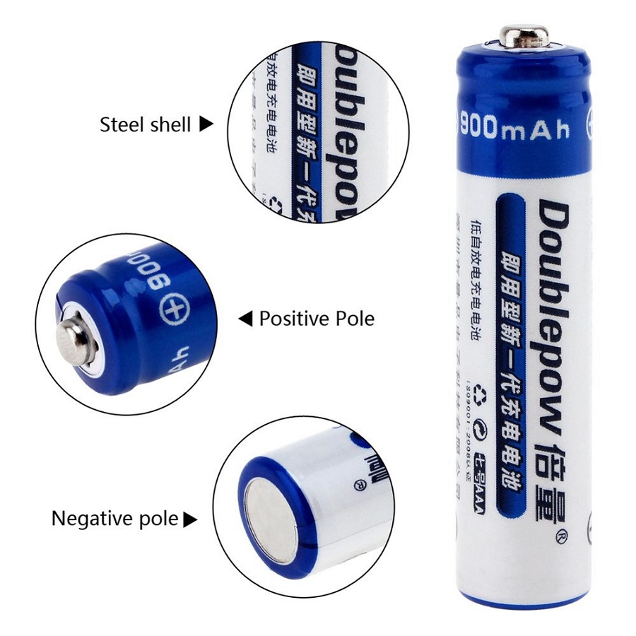 Pin Tiểu Sạc AAA - Pin Sạc AAA 900mAh Doublepow