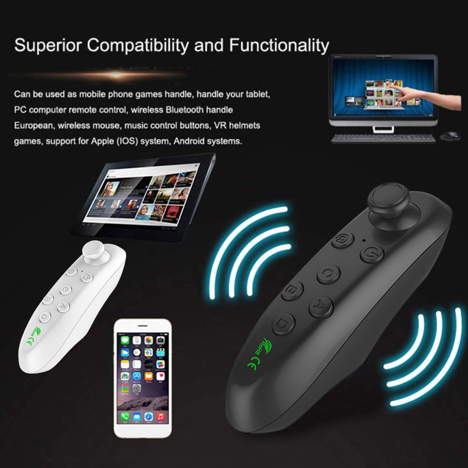 Wireless Bluetooth Vr Control Gamepad Update Remote Controller For ...