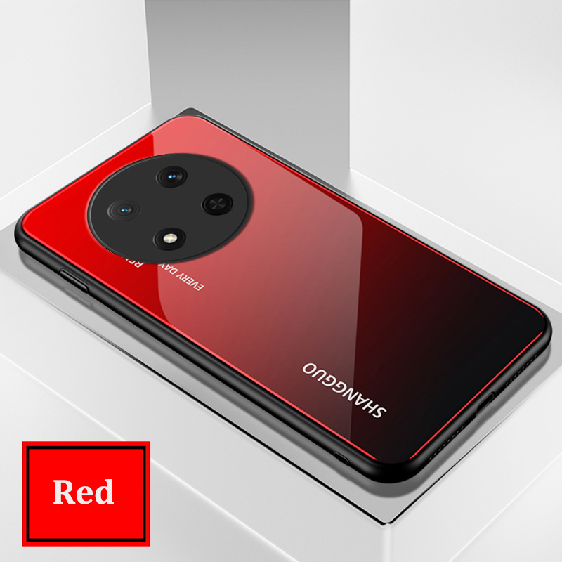 For Honor X9C Case Gradient Mirror Tempered Glass Protector Hard For Honor X9C 5G Back cover Phone Cases. 