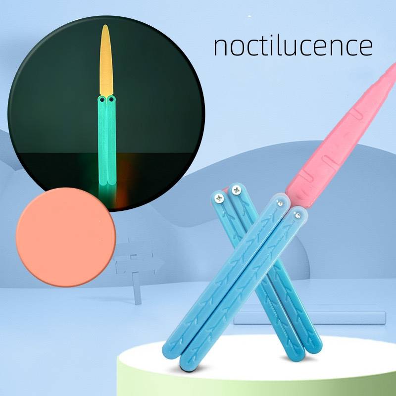YT radish toy glow-in-the-dark decompression toy turnip knife butterfly knife 3d Gravity printing TY