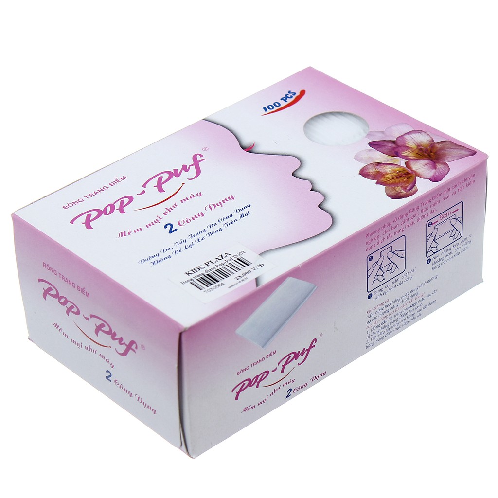 BÔNG TRANG ĐIỂM POP-PUF 100 miếng