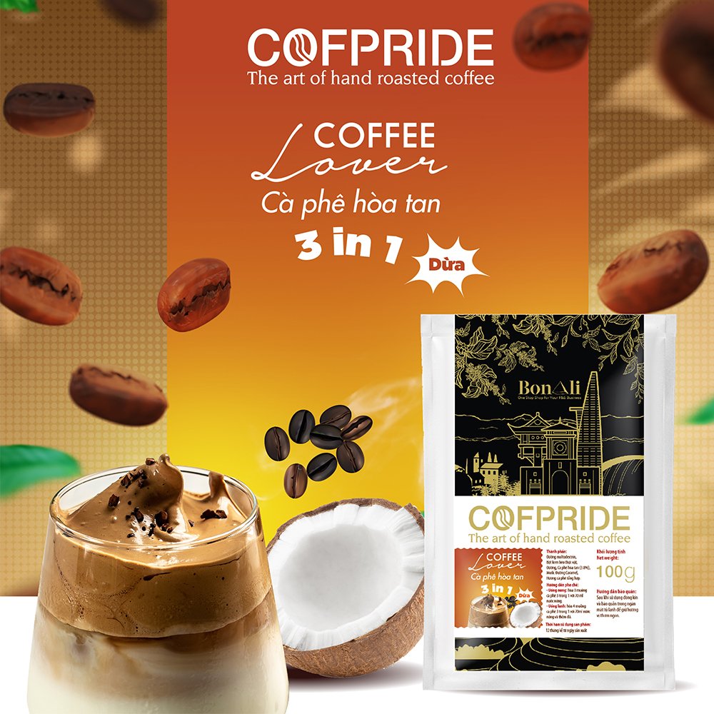 1 Gói Cafe Cofpride Cốt Dừa 100g