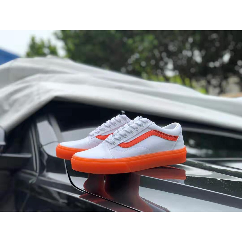 Orange & hotsell white vans