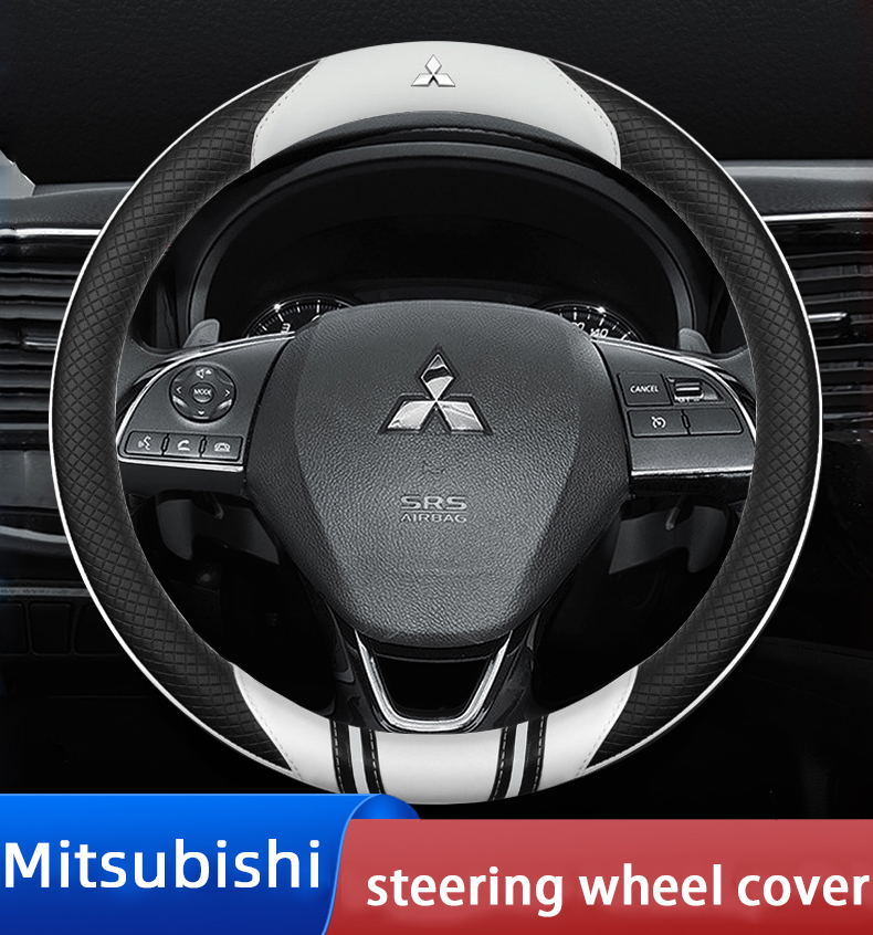 Mitsubishi car steering wheel cover for ASX Triton Pajero Sport Outlander Lancer Grandis Attrage Storm Fuso Mirage Xpander Triton