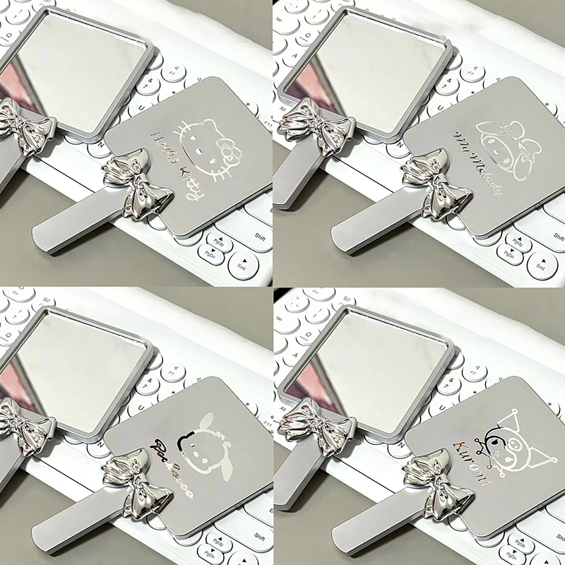 Cartoon Hello Kitty Square Mirror Mini Sanrio Hand-Held Desktop Makeup Mirror BANGCHEN