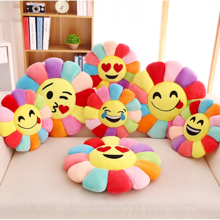 [HCM]GỐI VẢI BÔNG HÌNH HOA MẶT TRỜI 36CM