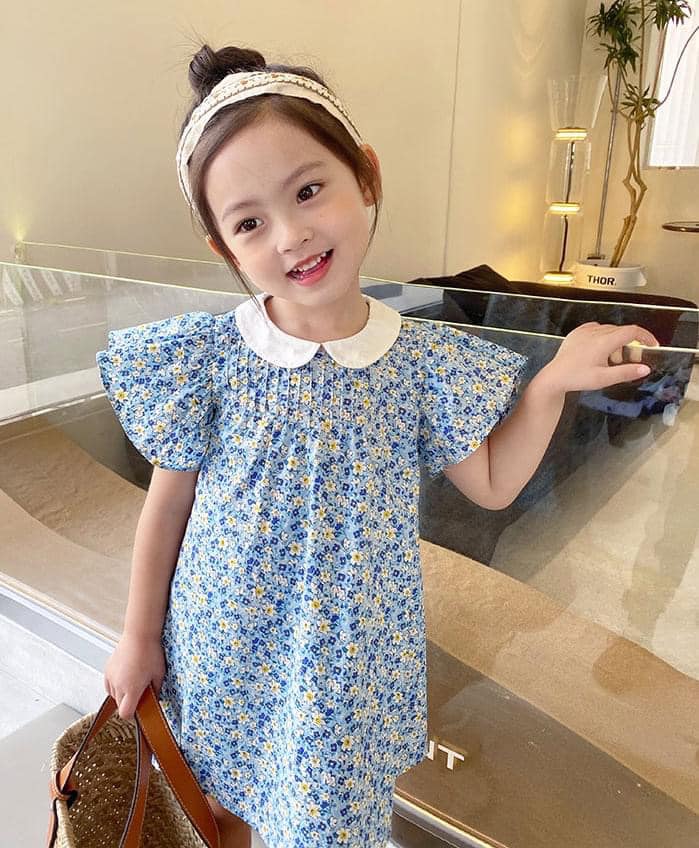 VÁY TIỂU THƯ CỔ SEN THÊU HOA