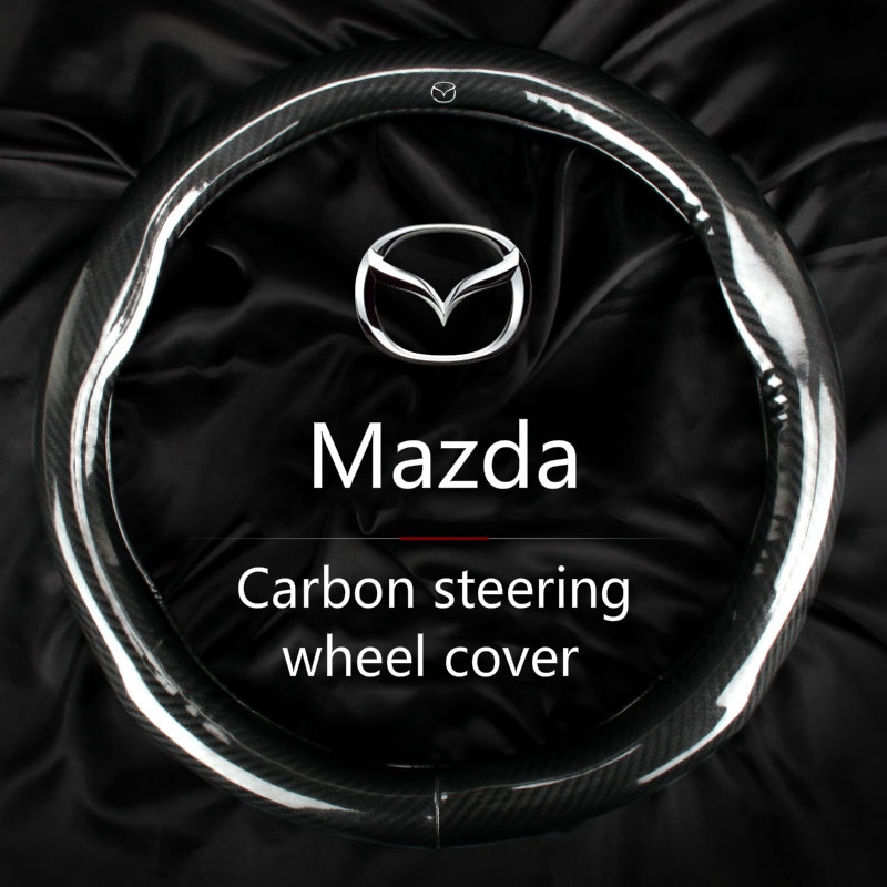 Mazda Carbon Steering Wheel Cover Suitable for CX 8/CX 5CX 3/CX 30azda 3/Mazda 2/RX8/RX7/BT50