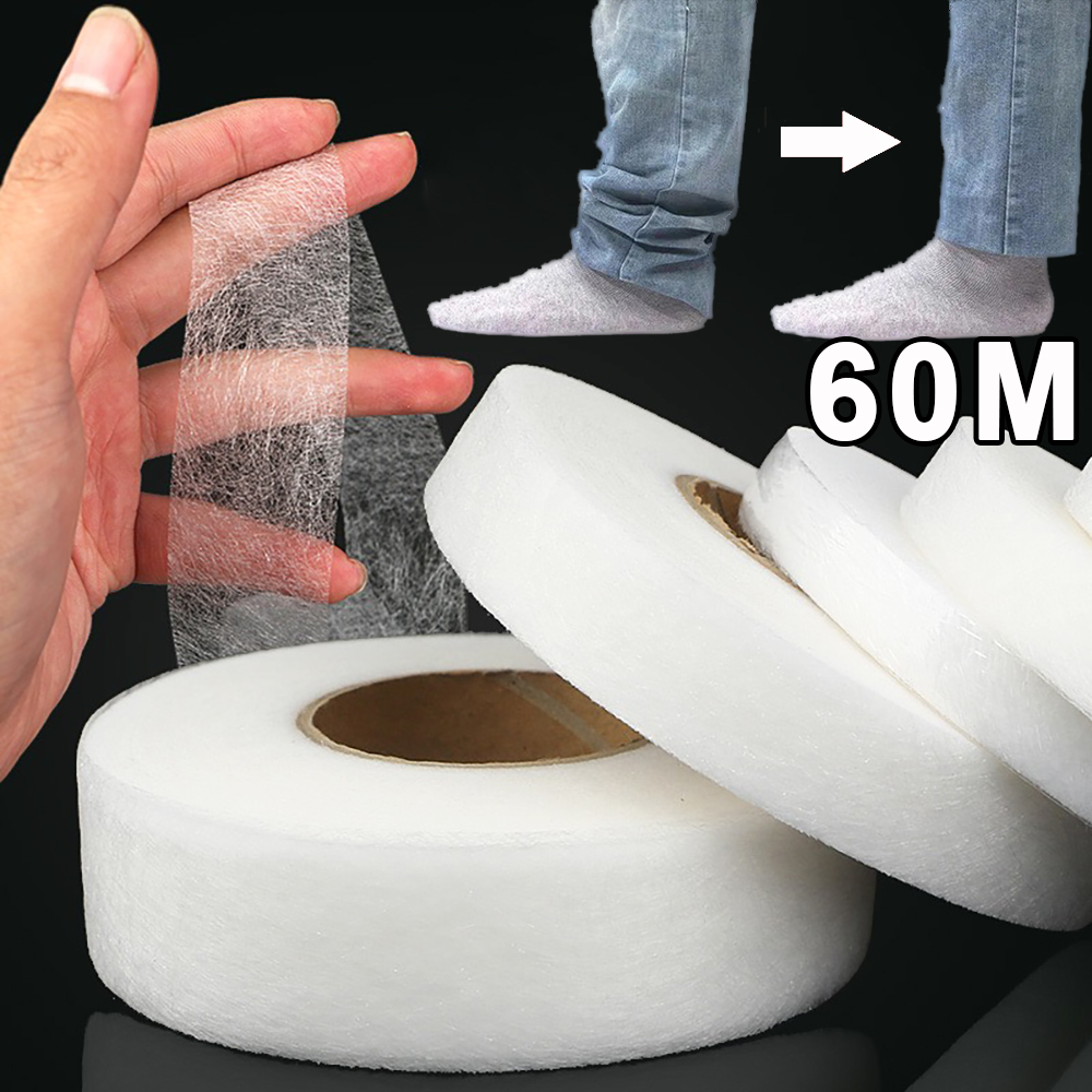 2Pcs Iron on Hemming Tape 1 Inch x 5.5 Yards Pants Fabric Tape for