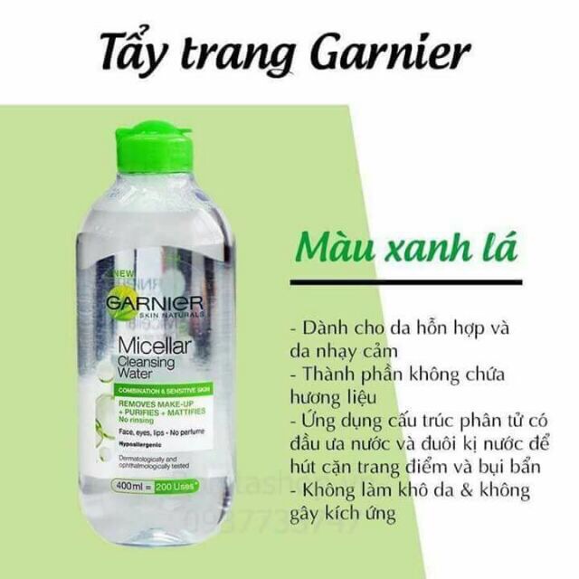 Nước Tẩy Trang Garnier Nga 400ml BeeSkincare