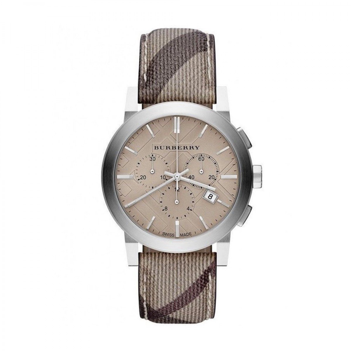 burberry chronograph check strap watch 42mm