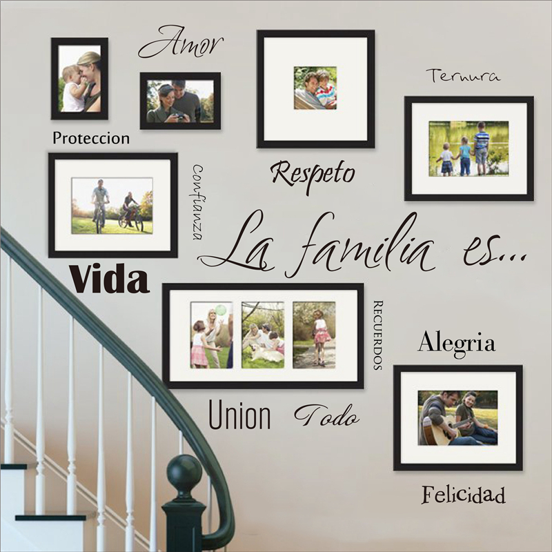 %E3%80%90Folio%20&%20Light%E3%80%91Spanish%20Wall%20Art%20Decals%20La%20Familia%20Es%20Vinyl%20Lettering%20Words%20Quote%20Sticker%20Mural%20For%20Photo%20Frame%20Decoration%20-%20Image%203