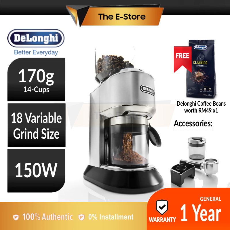Delonghi 14 Cups Dedica Burr Coffee 