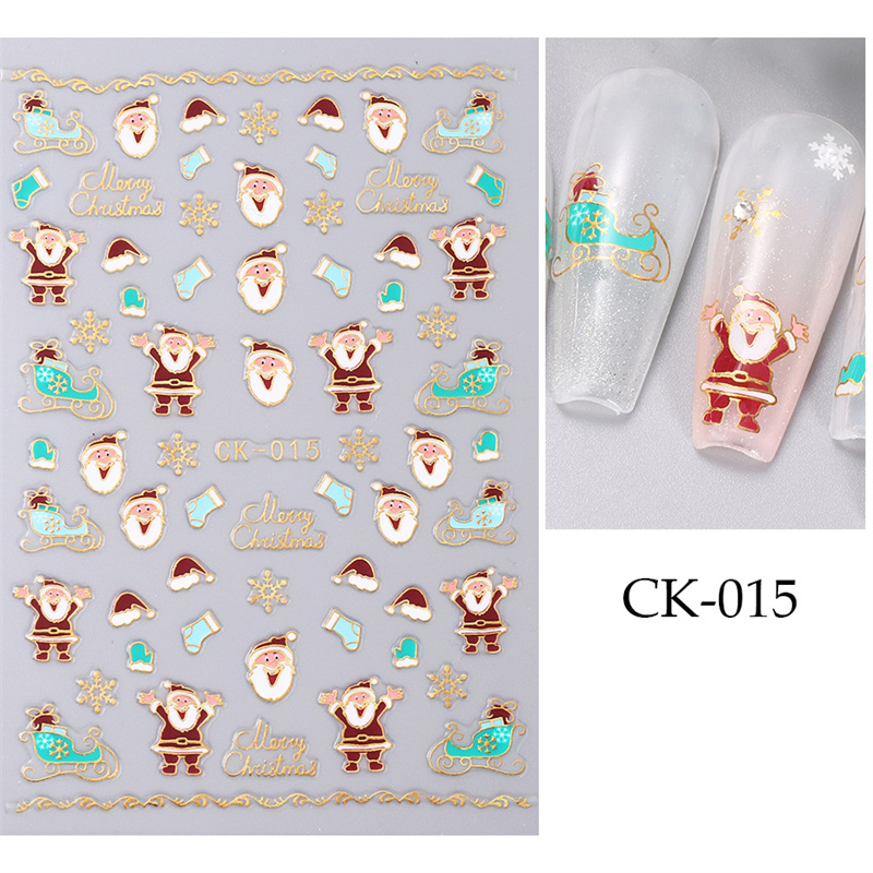 1PC Nail Decoration Stickers Christmas Ms Holiday Nail Stickers Popular Christmas Nail Accessories Santa Claus Stickers Cute Trend