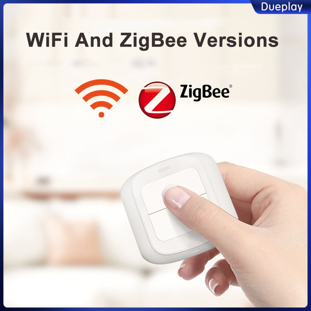 [Dueplay] tuya wifi thông minh/ZigBee chuyển hai nút điều khiển từ xa công tắc bấm dạng đẩy 2gang 6 cảnh không dây thông minh nhà điều khiển từ xa tự động hóa kịch bản chuyển đổi