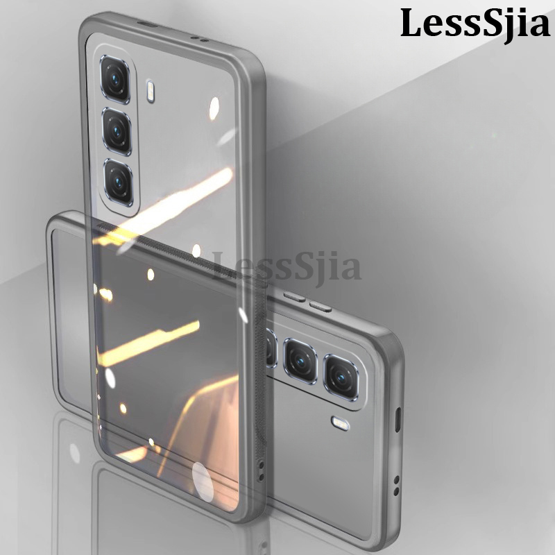 Phone cover infinix Hot 60i 60 Back case Camera Protection Semi Transparent Soft Silicone Shockproof with Lens Protector Films For infinix Hot 60 60i Phone cases.