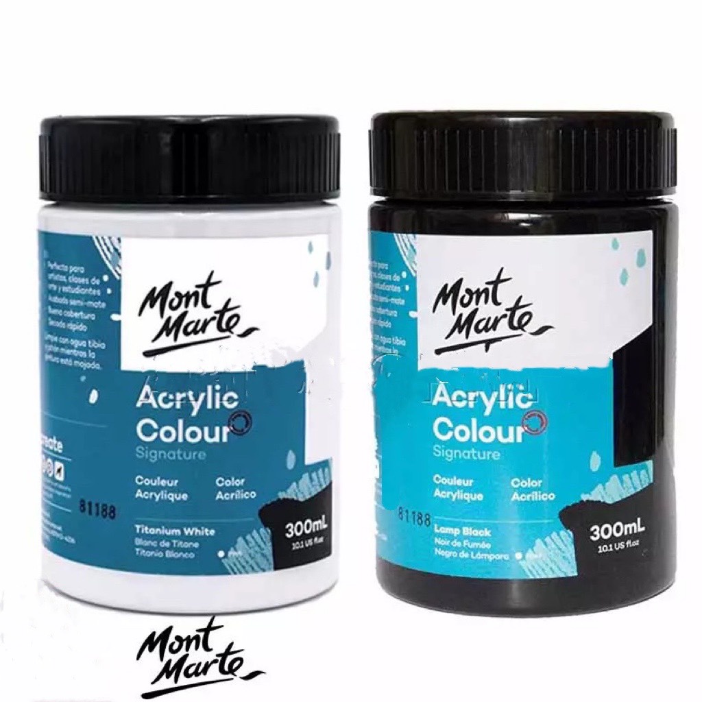 Màu vẽ Acrylic MONT MARTE Đen/Trắng