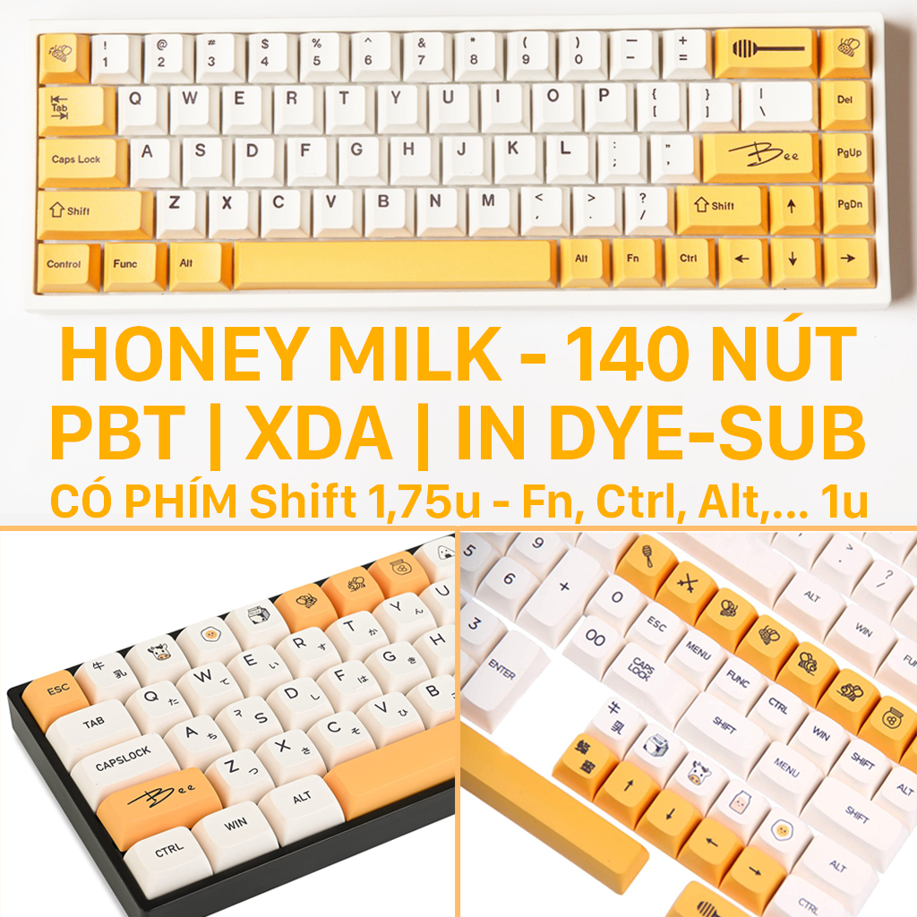 Keycap shimmer, match, gameboy, nes, coral sea,... chất liệu pbt, in dye-sub, profile oem & xda